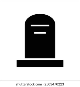 tombstone vector icon line template