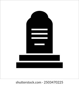 tombstone vector icon line template