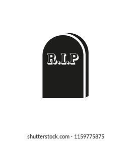 tombstone vector icon, rest in peace
