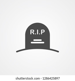 Tombstone vector icon sign symbol