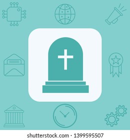 Tombstone vector icon sign symbol