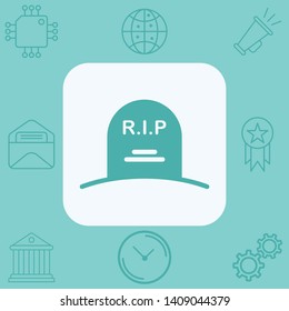 Tombstone vector icon sign symbol