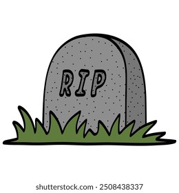 Tombstone Vector Illustration Cartoon Clipart