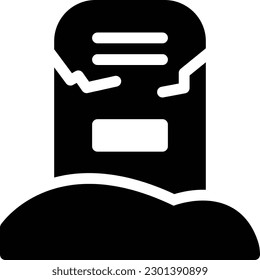 tombstone Vector illustration on a transparent background. Premium quality symmbols. Glyphs vector icons for concept and graphic design.
