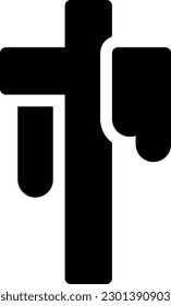 Grabstein-Vektorgrafik auf transparentem Hintergrund. Hochwertige Symbole. Glyphen Vektorsymbole für Konzept und Grafikdesign.