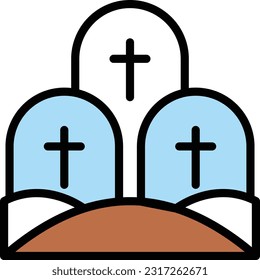 tombstone  Vector illustration on a transparent background. Premium quality symmbols. Line Color vector icons for concept and graphic design.