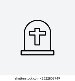 Tombstoneline vector icon. EPS 10