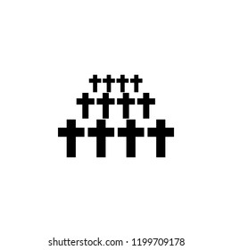 Tombstones, crosses icon. Element of war and piece. Premium quality graphic design icon. Signs and symbols collection icon for websites, web design, mobile app on white background