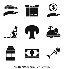 Tomcat icons set. Simple set of 9 tomcat vector icons for web isolated on white background