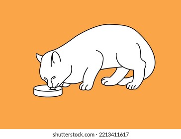 tomcat silhouette design sitting and
