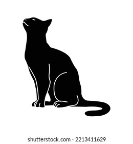 tomcat silhouette design sitting and