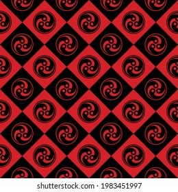 Tomoe hams pattern vector design, symbol of Japanese culture