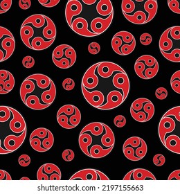 Tomoe hams pattern vector design, symbol of Japanese culture