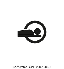 Tomographic scanning icon. Simple vector illustration on a white background.
