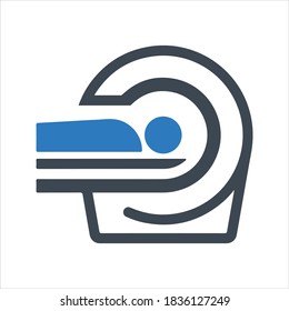 Tomography, computed tomography icon, vector & glyph