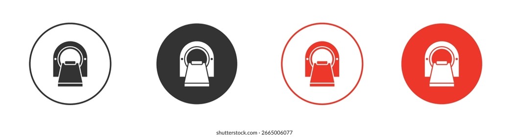 Icono de tomografía. Iconos de vector de estilo negro. Símbolo de signo aislado