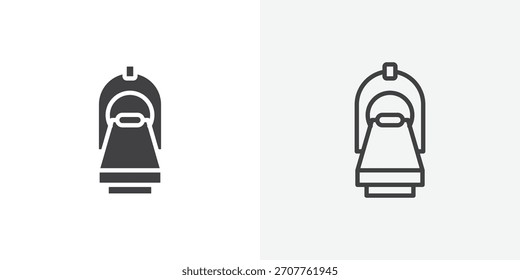 Tomography icon. collection of editable stroke line and solid flat styles.
