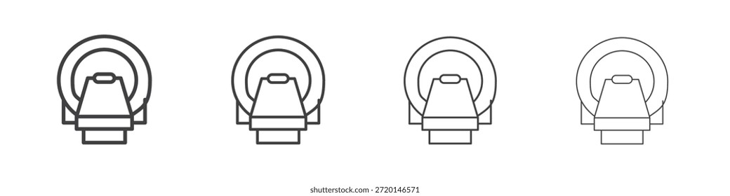 Concepto de icono de tomografía Pictograma lineal. Ilustración de elemento simple.