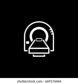 Tomography Icon. Flat Design Isolated Illustration. X-ray electronics.