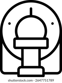 tomography icon illustration design with outline, this is not made from any AI generation