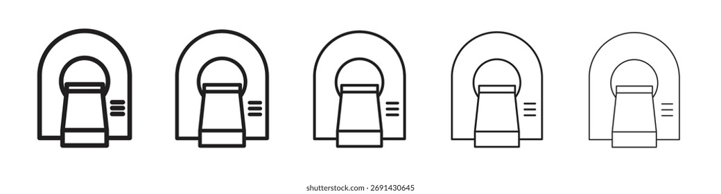 Tomography icon, outline vector logo illustration, linear pictogram isolated