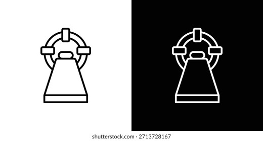 Icono de la tomografía, muestra del Vector del contorno, Descarga del diseño del logotipo