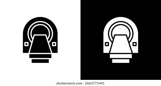 Ilustración vectorial de iconos de tomografía - Colección de iconos vectoriales de estilo negro de alta calidad