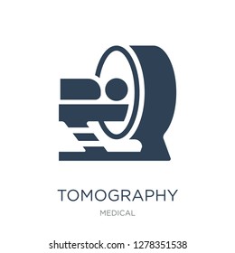 tomography icon vector on white background, tomography trendy filled icons from Medical collection, tomography vector illustration