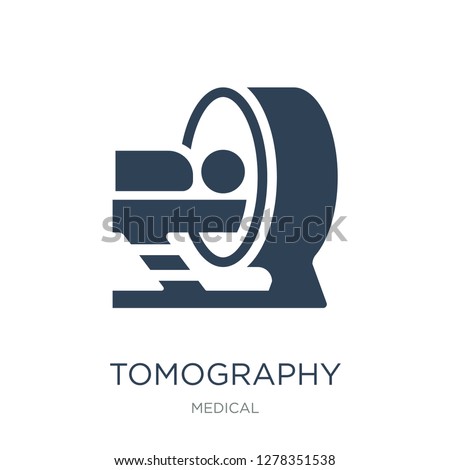 tomography icon vector on white background, tomography trendy filled icons from Medical collection, tomography vector illustration