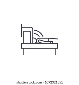 Tomography linear icon concept. Tomography line vector sign, symbol, illustration.