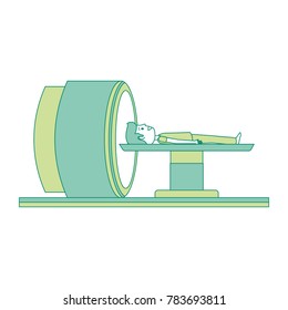 tomography scanner machine with patient