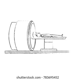 tomography scanner machine with patient