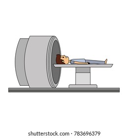 tomography scanner machine with patient