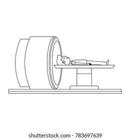 tomography scanner machine with patient