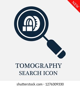 Tomography search icon. Editable Tomography search icon for web or mobile.