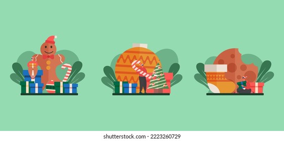 Tomorrow Christmas Flat Bundle Design