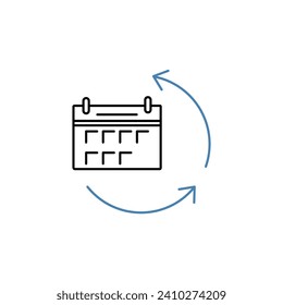 tomorrow concept line icon. Simple element illustration. tomorrow concept outline symbol design.