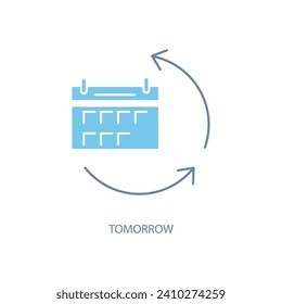 tomorrow concept line icon. Simple element illustration. tomorrow concept outline symbol design.