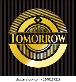 Tomorrow gold shiny badge