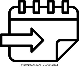 Tomorrow Icon Line Vector Illustration