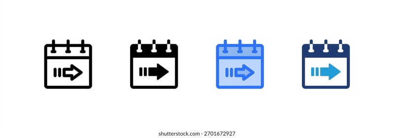 El icono de mañana establece la colección de estilo múltiple. Ilustración vectorial.