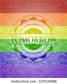 Tomorrow lgbt colors emblem 