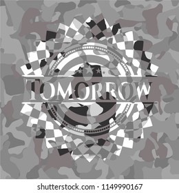 Tomorrow on grey camo pattern