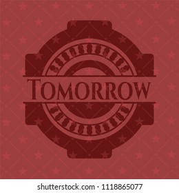 Tomorrow red emblem. Vintage.