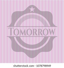  Tomorrow retro pink emblem
