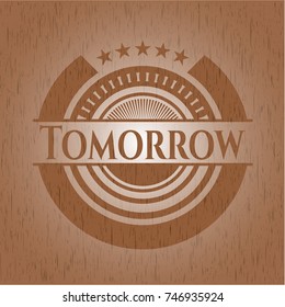 Tomorrow vintage wood emblem