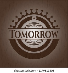 Tomorrow wood emblem. Retro