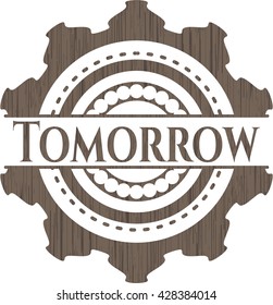 Tomorrow wood emblem. Retro