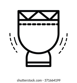  tom-tom drum icon  line style