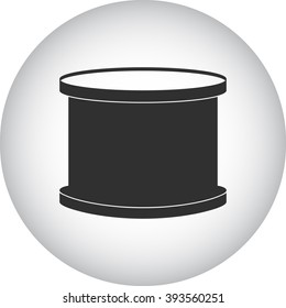 Tom-tom drum simple icon on round background